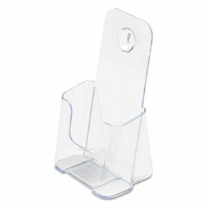 DocuHolder for Countertop/Wall-Mount, Leaflet Size, 4.25w x 3.25d x 7.75h, Clear