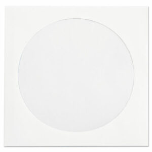CD/DVD Sleeves, 1 Disc Capacity, White, 250/Box