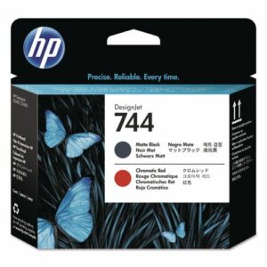 HP 744, (F9J88A) Chromatic Red/Matte Black Printhead