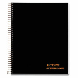 JEN Action Planner, 1-Subject, Narrow Rule, Black Cover, (84) 8.5 x 6.75 Sheets