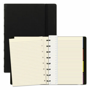 Notebook, 1-Subject, Medium/College Rule, Black Cover, (112) 8.25 x 5.81 Sheets