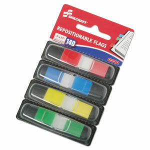 7510016200283, SKILCRAFT Page Flags, 0.5 x 1.75, Assorted, 140/Pack