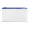 Zippered Wallets/Cases, Transparent Plastic, 11 x 6, Clear/Blue, 2/Pack - Image 2