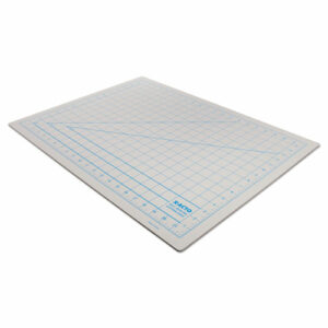 Self-Healing Cutting Mat, Nonslip Bottom, 1" Grid, 18 x 24, Gray