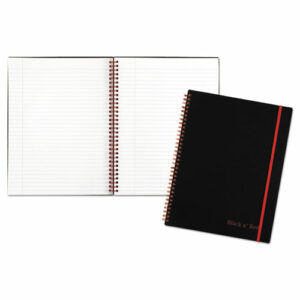 Flexible Cover Twinwire Notebooks, SCRIBZEE Compatible, 1-Subject, Wide/Legal Rule, Black/Red Cover, (70) 11 x 8.5 Sheets