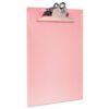 Recycled Plastic Clipboard with Ruler Edge, 1" Clip Capacity, Holds 8.5 x 11 Sheets, Pink - Image 2