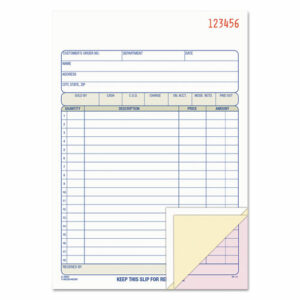 Multipart Sales Order Pad, 18 Lines, Two-Part Carbonless, 5.56 x 7.94, 50 Forms Total