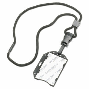 8455016660466, SKILCRAFT Smart Card Holder with Lanyard, Black, 2 1/2" x 3 4/5", 1 Dozen