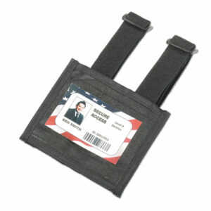 8455016660467, SKILCRAFT Armband Badge Holder, Black, 2 5/8" x 3 3/4"