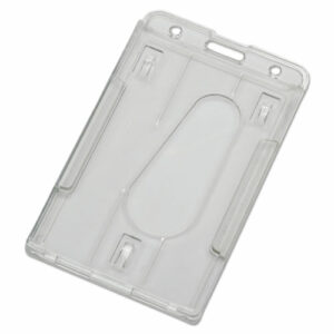 8455016660469, SKILCRAFT Dual Card ID Holder, Horizontal/Vertical, 2.13" x 3.38", Clear, 24/Pack