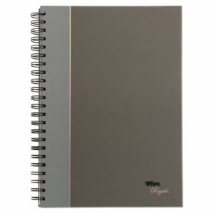 Royale Wirebound Business Notebooks, 1-Subject, Medium/College Rule, Black/Gray Cover, (96) 11.75 x 8.25 Sheets