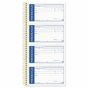 Write 'n Stick Phone Message Book, Two-Part Carbonless, 4.75 x 2.75, 4 Forms/Sheet, 200 Forms Total