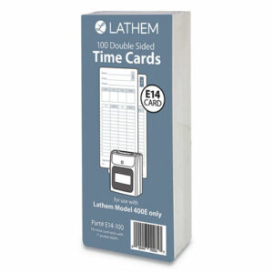 Time Clock Cards for Lathem Time 400E, Two Sides, 3 x 7, 100/Pack