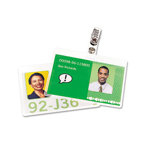 SelfSeal Self-Adhesive Laminating Pouches and Single-Sided Sheets, 8 mil, 4.13" x 2.94", Gloss Clear, 10/Pack - Image 2