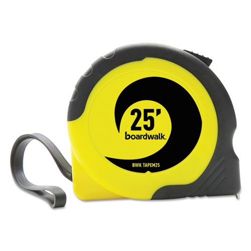 Easy Grip Tape Measure, 25 ft, Plastic Case, Black and Yellow, 1/16" Graduations - Image 2
