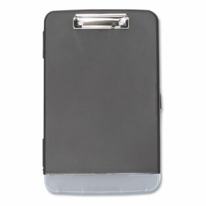 Storage Clipboard with Pen Compartment, 0.5" Clip Capacity, Holds 8.5 x 11 Sheets, Black