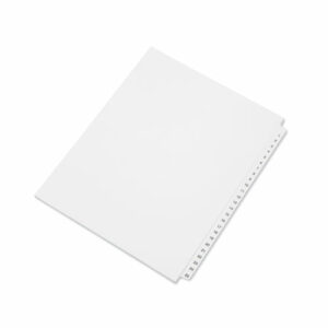 7530014072250, SKILCRAFT Table of Contents Index, Allstate Style, 25-Tab, 1 to 25, 11 x 8.5, White, 1 Set