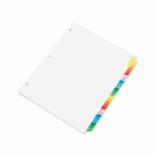 7530013683492, SKILCRAFT Multiple Index Sheets, 26-Tab, A to Z, 11 x 8.5, White, 1 Set