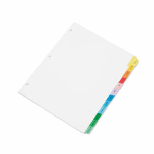 7530013683490, SKILCRAFT Multiple Index Sheets, 12-Tab, Jan. to Dec., 11 x 8.5, White, 1 Set