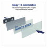 The Mighty Badge Name Badge Holder Kit, Horizontal, 3 x 1, Laser, Silver, 50 Holders/120 Inserts - Image 2