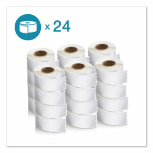 LW Address Labels, 1.13" x 3.5", White, 350 Labels/Roll, 24 Rolls/Box