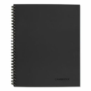Wirebound Guided Business Notebook, QuickNotes List-Management Format, Dark Gray Linen Cover, (80) 11 x 8.5 Sheets
