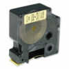 7510016576745, SKILCRAFT Dymo Label Cassette, 0.5" x 23 ft, Black/Yellow - Image 2