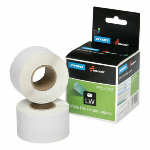 7530016579756, SKILCRAFT Dymo LabelWriter Thermal Labels, File Folder Label, 0.56" x 3.43", Black on White