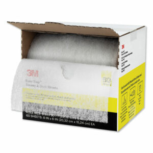 Easy Trap Duster, 8" x 30 ft, White, 60 Sheet Roll
