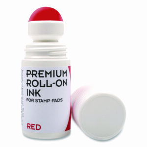 Premium Roll-On Ink, 2 oz, Red
