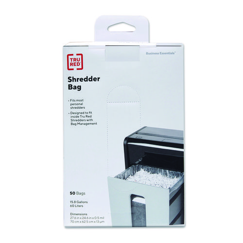 Shredder Bags, 15.8 gal Capacity, 50/Box