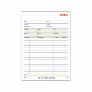 Sales Order Book, Two-Part Carbonless, 7.94 x 5.56, 50 Forms Total
