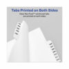 Avery-Style Preprinted Legal Bottom Tab Dividers, 26-Tab, Exhibit V, 11 x 8.5, White, 25/Pack - Image 4