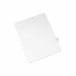 Allstate-Style Legal Side Tab Dividers, 26-Tab, Exhibit H, 11 x 8.5, White, 25/Pack