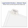 Allstate-Style Legal Side Tab Dividers, 26-Tab, Exhibit M, 11 x 8.5, White, 25/Pack - Image 5