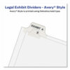 Avery-Style Preprinted Legal Bottom Tab Dividers, 26-Tab, Exhibit V, 11 x 8.5, White, 25/Pack - Image 5