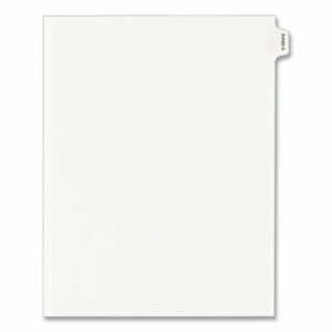 Allstate-Style Legal Side Tab Dividers, 26-Tab, Exhibit A, 11 x 8.5, White, 25/Pack
