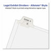 Allstate-Style Legal Side Tab Dividers, 26-Tab, Exhibit G, 11 x 8.5, White, 25/Pack - Image 5