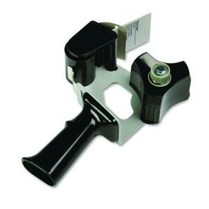 Pistol Grip Box Sealing Tape Dispenser, 3" Core, For Rolls Up to 2" x 60 yds, Black