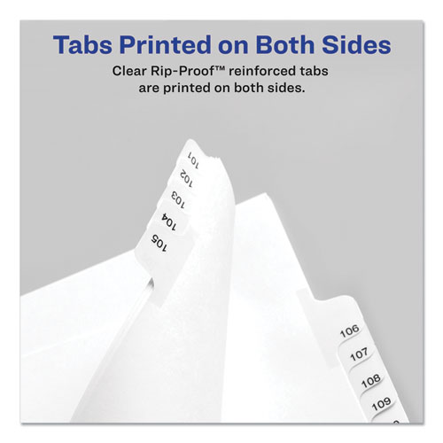 Preprinted Legal Exhibit Side Tab Index Dividers, Allstate Style, 25-Tab, Exhibit 1 to Exhibit 25, 11 x 8.5, White, 1 Set - Image 2