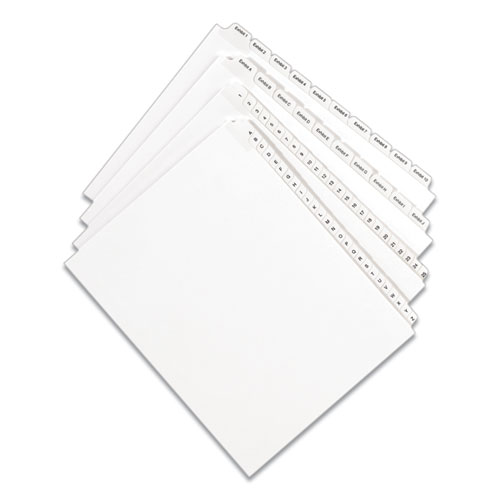 Preprinted Legal Exhibit Side Tab Index Dividers, Allstate Style, 26-Tab, A to Z, 11 x 8.5, White, 1 Set, (1700) - Image 5
