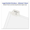 Preprinted Legal Exhibit Side Tab Index Dividers, Allstate Style, 26-Tab, A to Z, 11 x 8.5, White, 1 Set, (1700) - Image 3