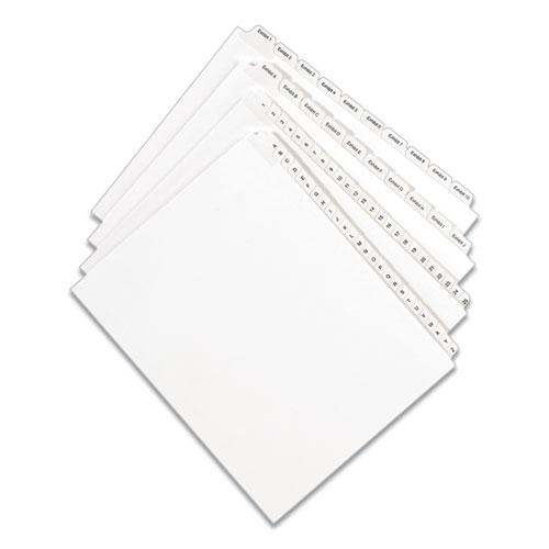 Preprinted Legal Exhibit Side Tab Index Dividers, Allstate Style, 25-Tab, 51 to 75, 11 x 8.5, White, 1 Set, (1703) - Image 5
