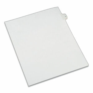 Preprinted Legal Exhibit Side Tab Index Dividers, Allstate Style, 10-Tab, 5, 11 x 8.5, White, 25/Pack