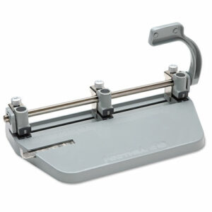 7520001632563, SKILCRAFT Adjustable Medium-Duty Three-Hole Punch, 1/4" Holes, 25-Sheet, Gray