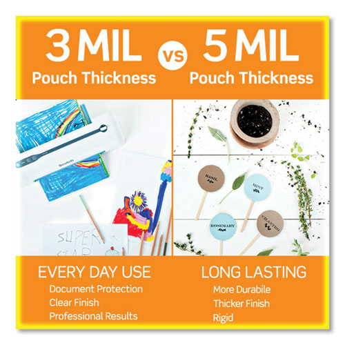 Laminating Pouches, 3 mil, 8.5" x 14", Gloss Clear, 20/Pack - Image 2