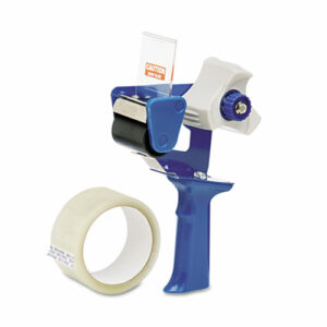 7520015664139, SKILCRAFT Retractable Blade Tape Dispenser with One Roll of Tape, 3" Core, For Rolls Up to 2" x 30 yds, Blue
