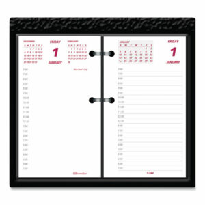 Daily Calendar Pad Refill, 6 x 3.5, White/Burgundy/Gray Sheets, 12-Month (Jan to Dec): 2025