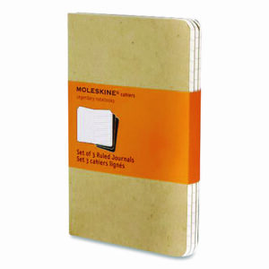 Cahier Journal, 1-Subject, Narrow Rule, Brown Kraft Cover, (32) 5.5 x 3.5 Sheets, 3/Pack