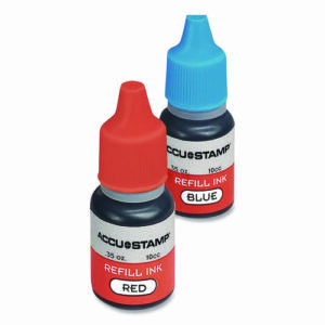 ACCU-STAMP Refill Ink, 0.35 oz, Blue/Red